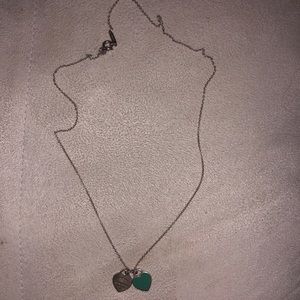 Tiffany & Co. double heart pendant necklace